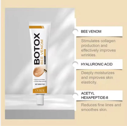 OUHOE Bee Venom Peptide Anti-Wrinkle Cream (20g) | Natural Botox Effect Face Lift & Collagen Booster