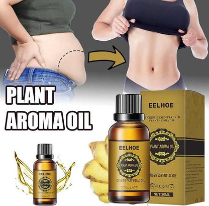 EELHOE Natural Ginger Massage Oil (30ml) | Lymphatic Drainage, Muscle Relief & Body Sculpting Essential Oil