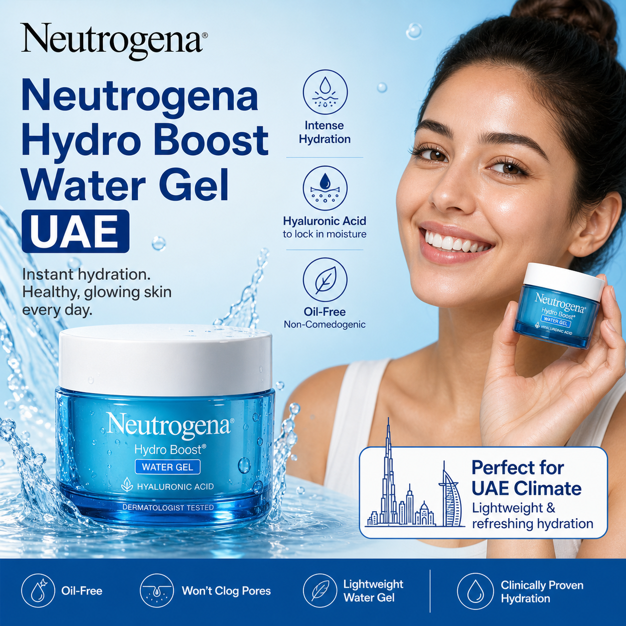 Neutrogena Hydro Boost Water Gel (50ml) – Lightweight Hyaluronic Acid Hydration
