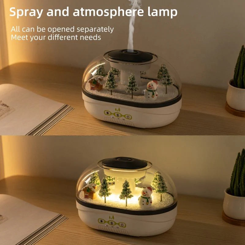 Raindrop Cloud Aroma Diffuser & Cool Mist Humidifier – Aesthetic Mini Landscape Night Light, 400ml Ultrasonic Fragrance Oasis for Home, Bedroom & Office (UAE Edition)
