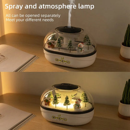 Raindrop Cloud Aroma Diffuser & Cool Mist Humidifier – Aesthetic Mini Landscape Night Light, 400ml Ultrasonic Fragrance Oasis for Home, Bedroom & Office (UAE Edition)