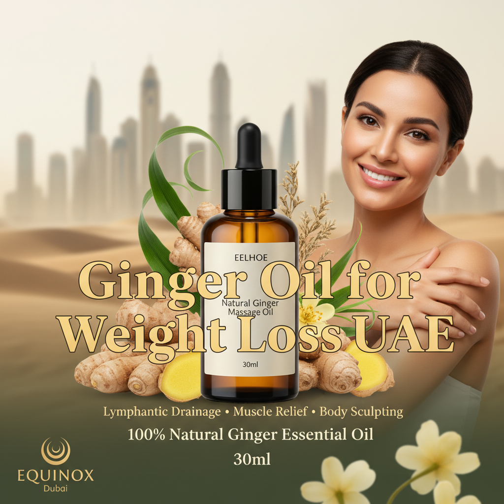 EELHOE Natural Ginger Massage Oil (30ml) | Lymphatic Drainage, Muscle Relief & Body Sculpting Essential Oil